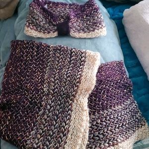 Jessica Simpson knit headband and infinity scarf